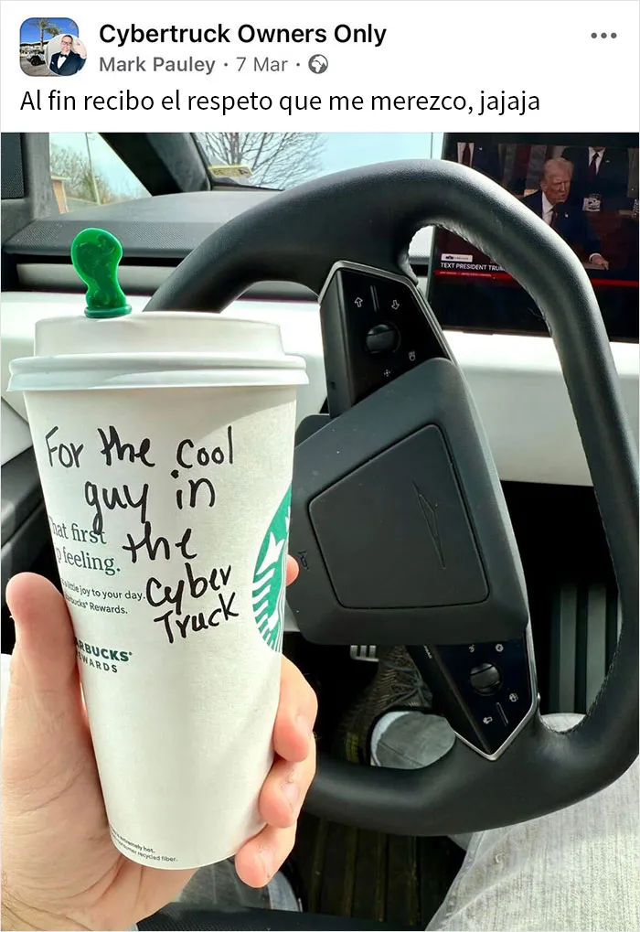 "Para el tipo genial del cybertruck"