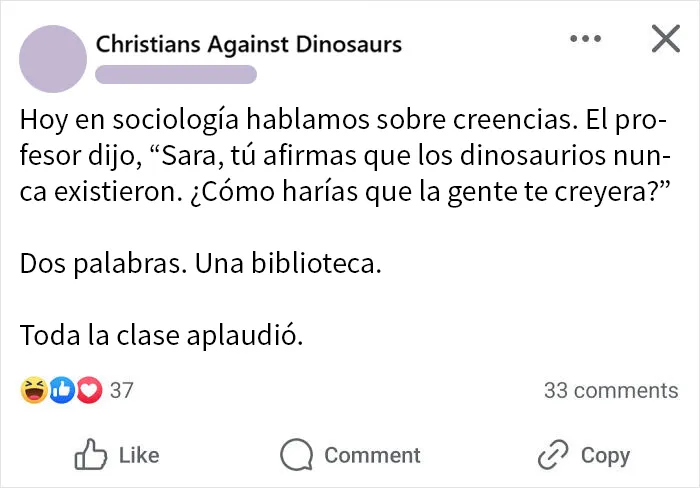 Claro, ahí no hay respuestas a las tonterías