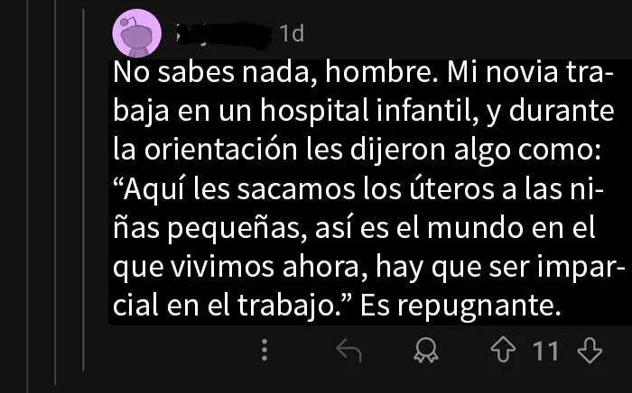 A eso se dedican en los hospitales, claro