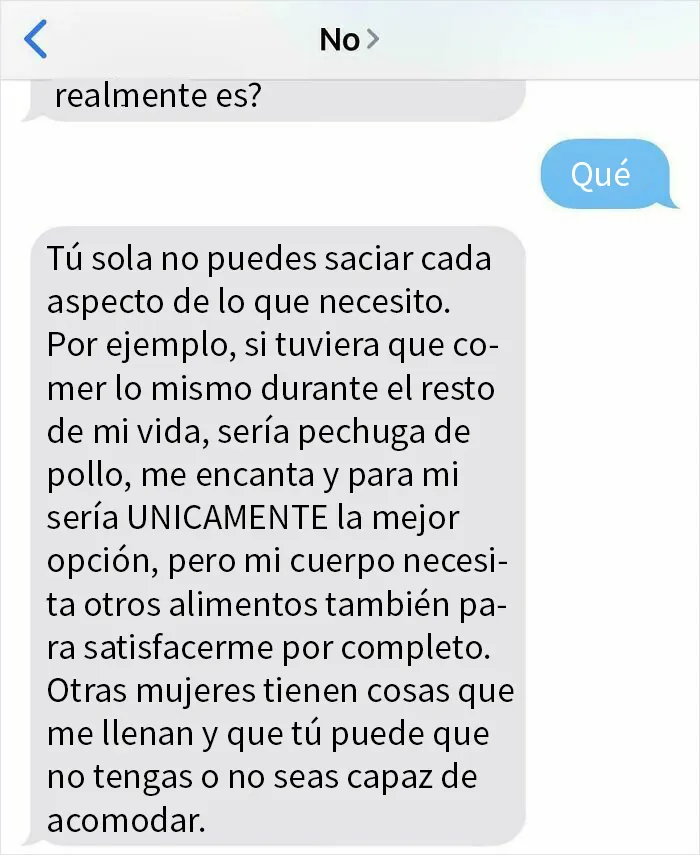 Mi ex de hace casi 5 años justificando sus constantes infidelidades
