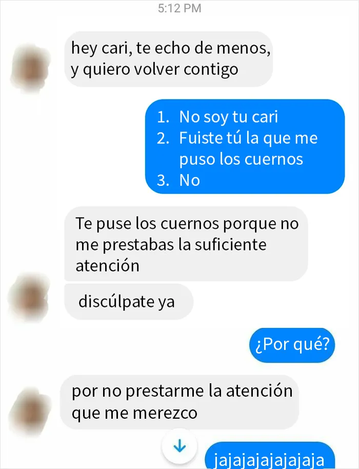 Mi ex me puso los cuernos y tiene la osadía de decirme que debería disculparme por no prestarle suficiente atención
