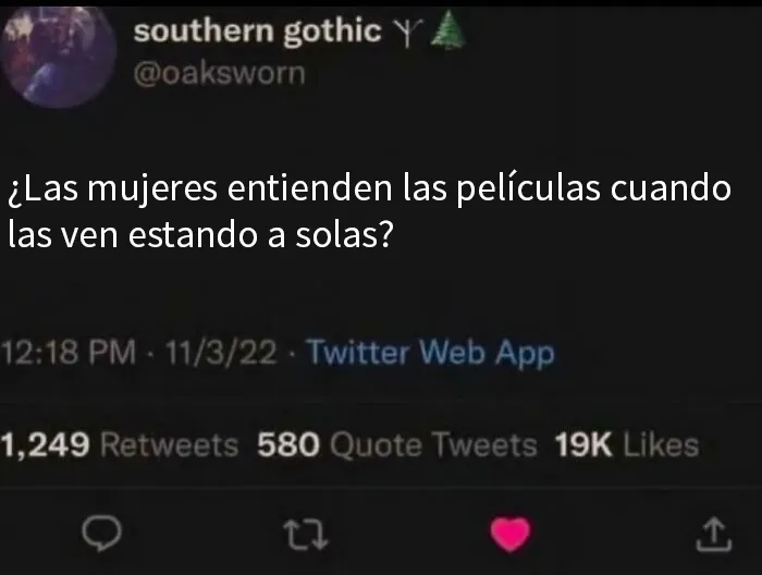 Necesitamos a los hombres para entender las películas 🙃