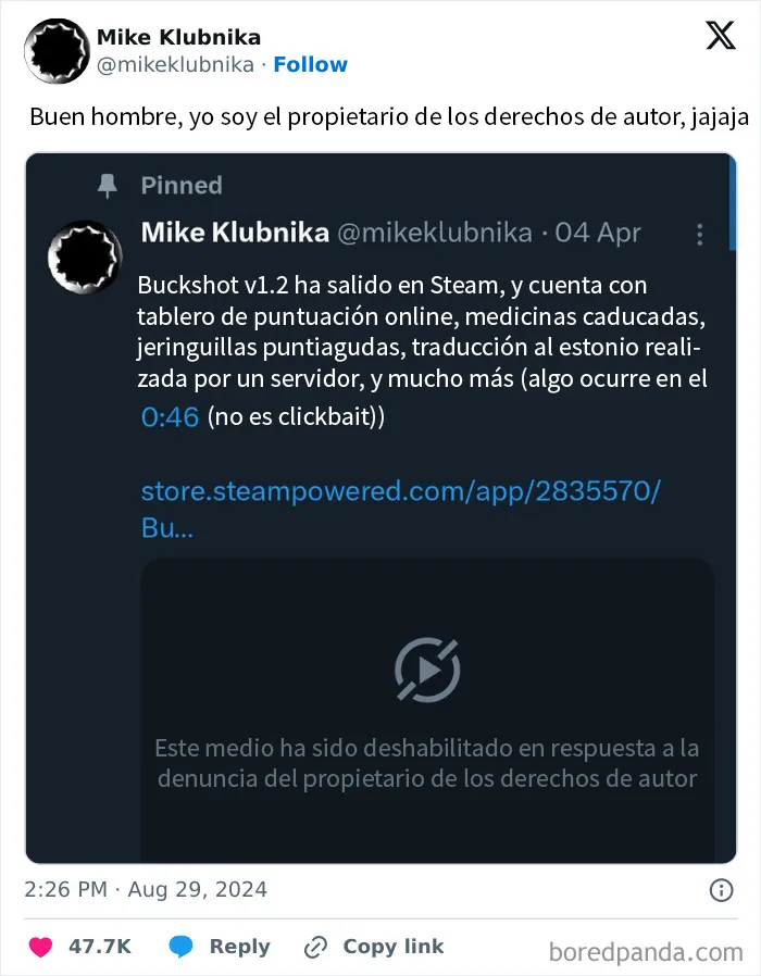Es el creador de Buckshow Roulette