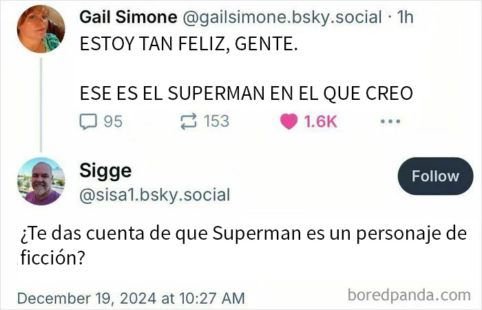 Le pregunta a quien escribe cómics de Superman si sabe que no es real