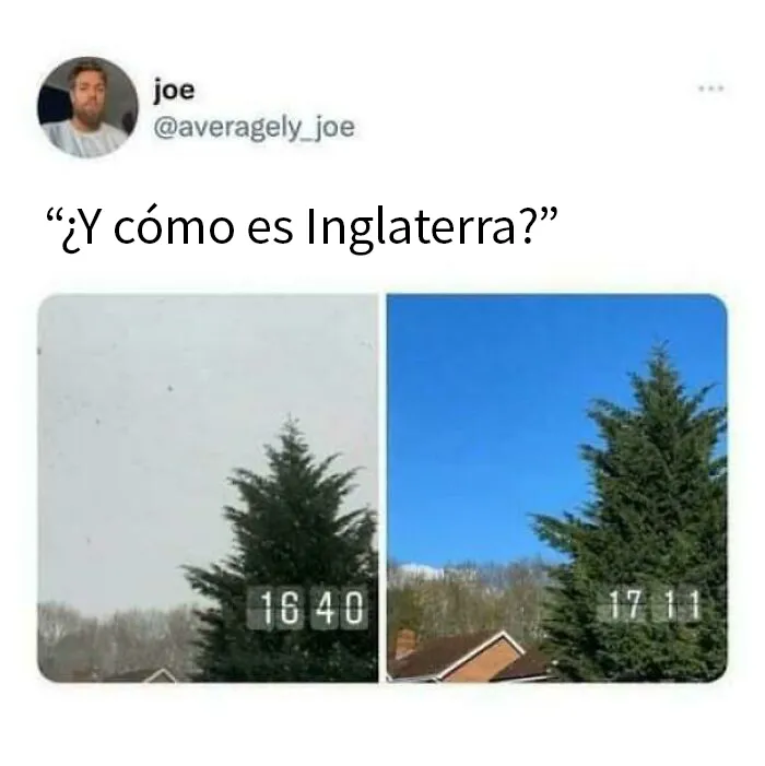 Y luego llueve a las 6 de la tarde