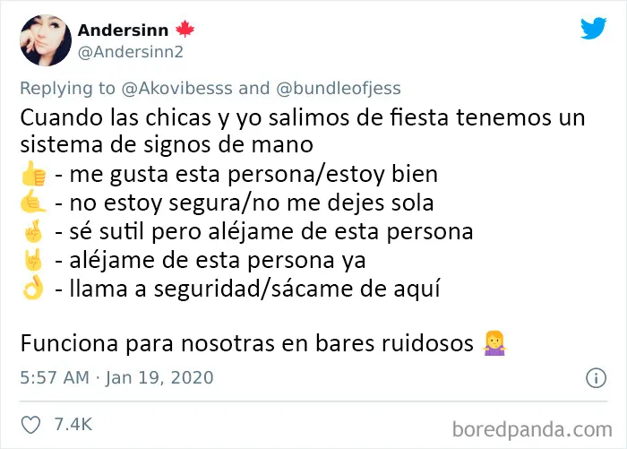 Lenguaje de signos en bares ruidosos