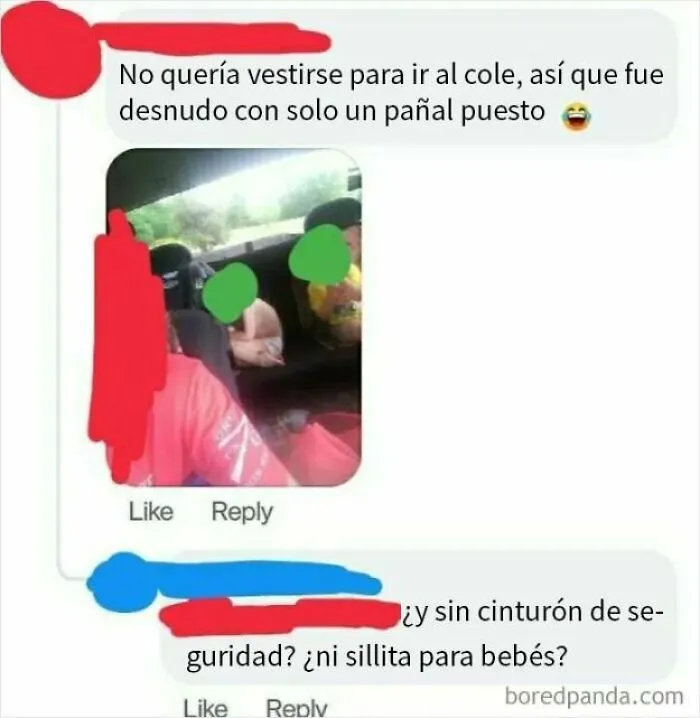 Sin ropa, ni calzado, ni asegurado en el coche