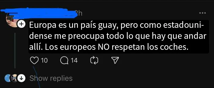 No respetamos los coches