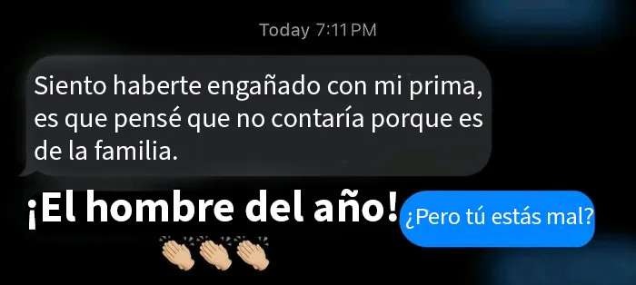 "Un aplauso para el hombre del año": Mujeres exponiendo a hombres ridículos con estos 20 mensajes de texto