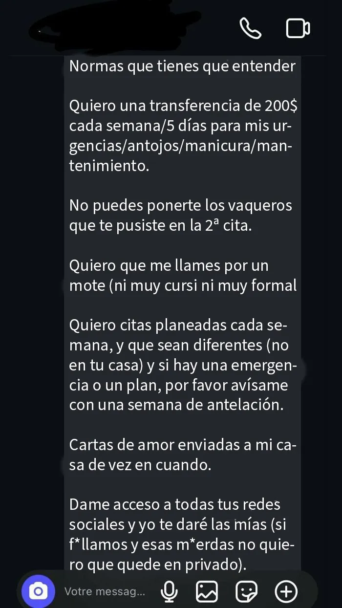 Empezamos a hablarnos hace un mes