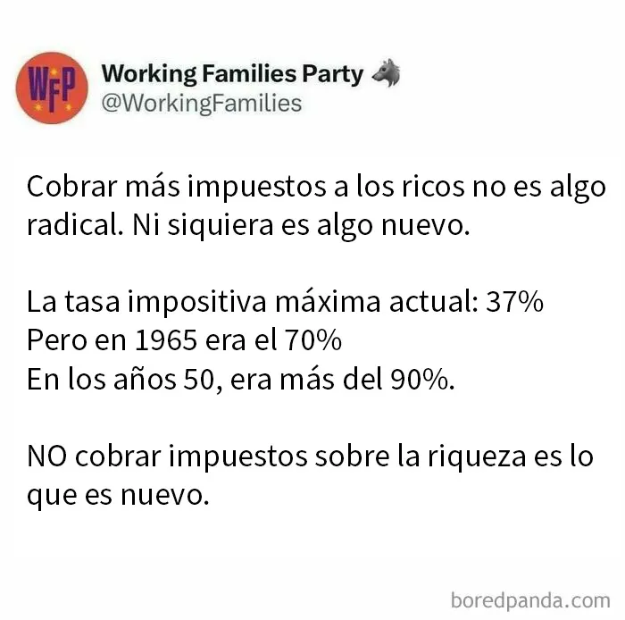 Los buenos viejos tiempos = Impuestos del 90% a los ricos