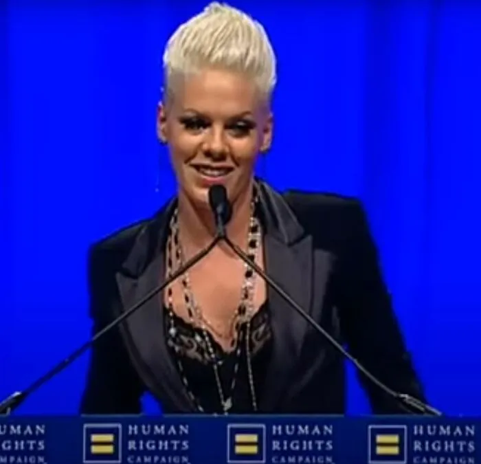 Pink anunció: "Soy gay" y luego dijo: "En realidad, no lo soy", inmediatamente después