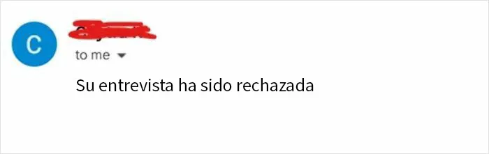 Después de esperar un mes entero para obtener los resultados de la entrevista, Recursos Humanos envía esto después de solicitar seguimiento.