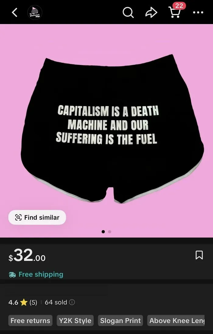 Porque comprar shorts de $32 en TikTok es anticapitalista