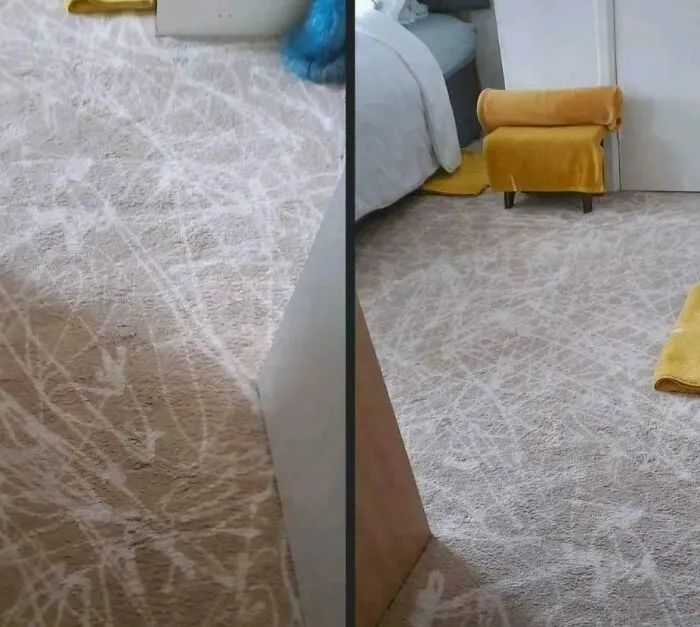 Mi abuela derramó algo de lejía en su moqueta el otro día, así que decidió seguir con ello...