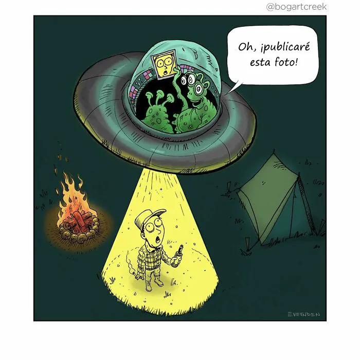Estos cómics de Derek Evernden nos cuentan buenos chistes usando un solo panel (nuevas imágenes)
