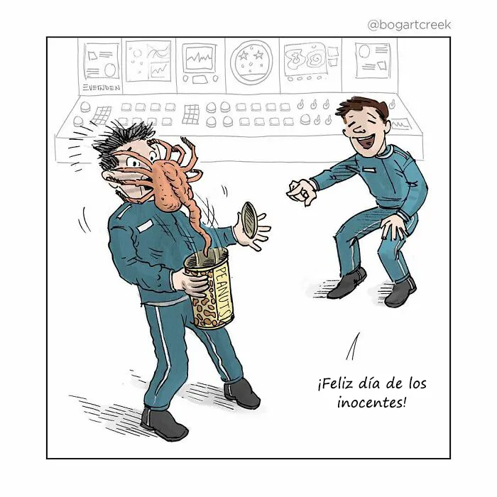 Estos cómics de Derek Evernden nos cuentan buenos chistes usando un solo panel (nuevas imágenes)