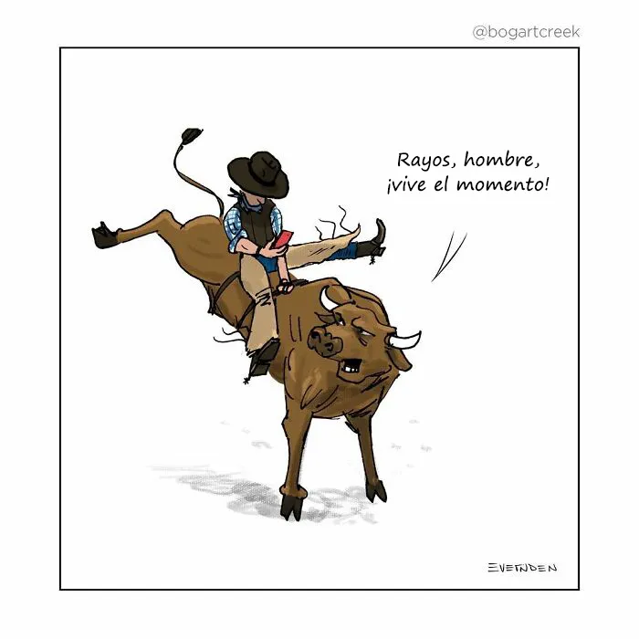 Estos cómics de Derek Evernden nos cuentan buenos chistes usando un solo panel (nuevas imágenes)