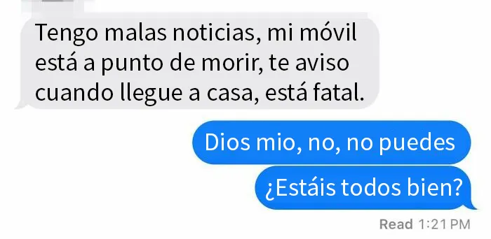 Mensaje de mi esposa mientras trabaja