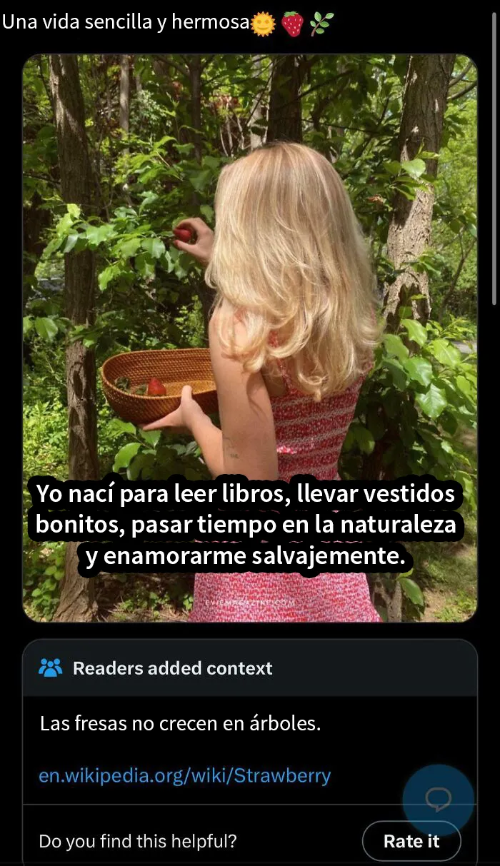 Las fresas no crecen así