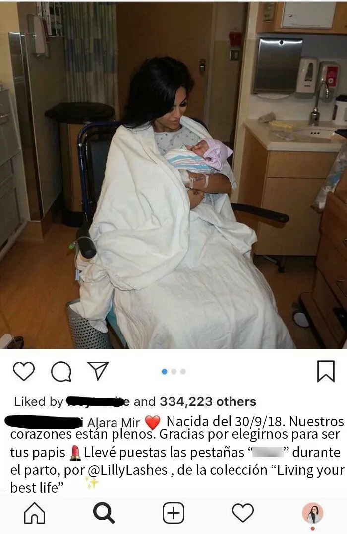 Importante ponerte pestañas postizas durante el parto