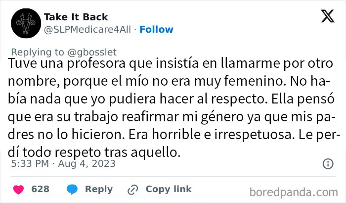 Nunca tuve problema con mi nombre, esto era muy molesto