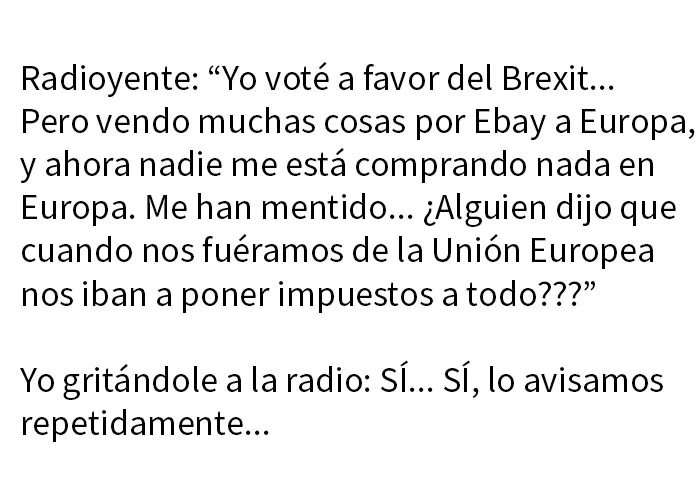 ¿Quién habría pensado que el Brexit significaría menos comercio con el Reino Unido?