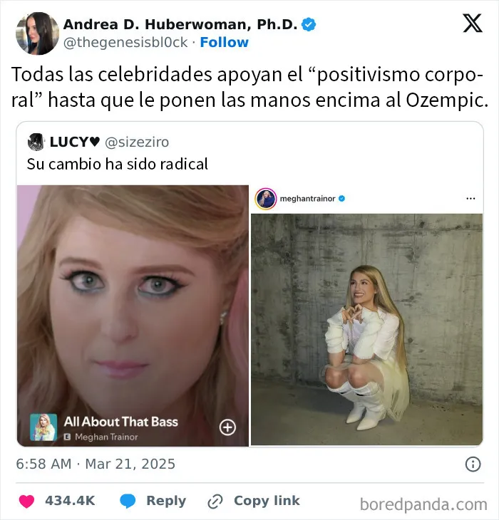 Intento de apoyar el "positivismo corporal"
