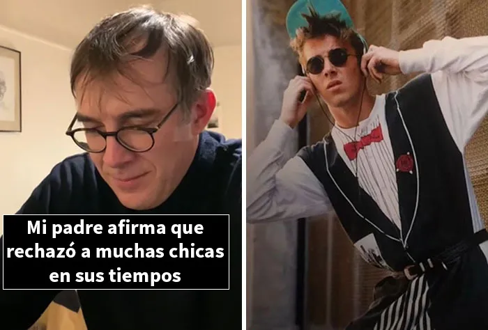 22 Padres que asombraron a sus hijos con sus fotos de juventud