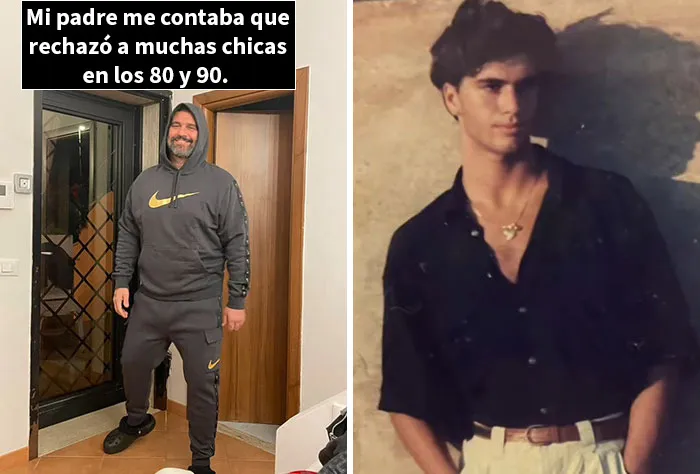 22 Padres que asombraron a sus hijos con sus fotos de juventud