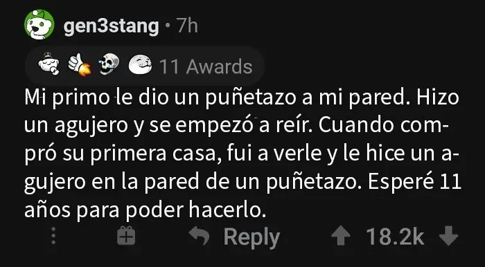 11 años esperando vengarse