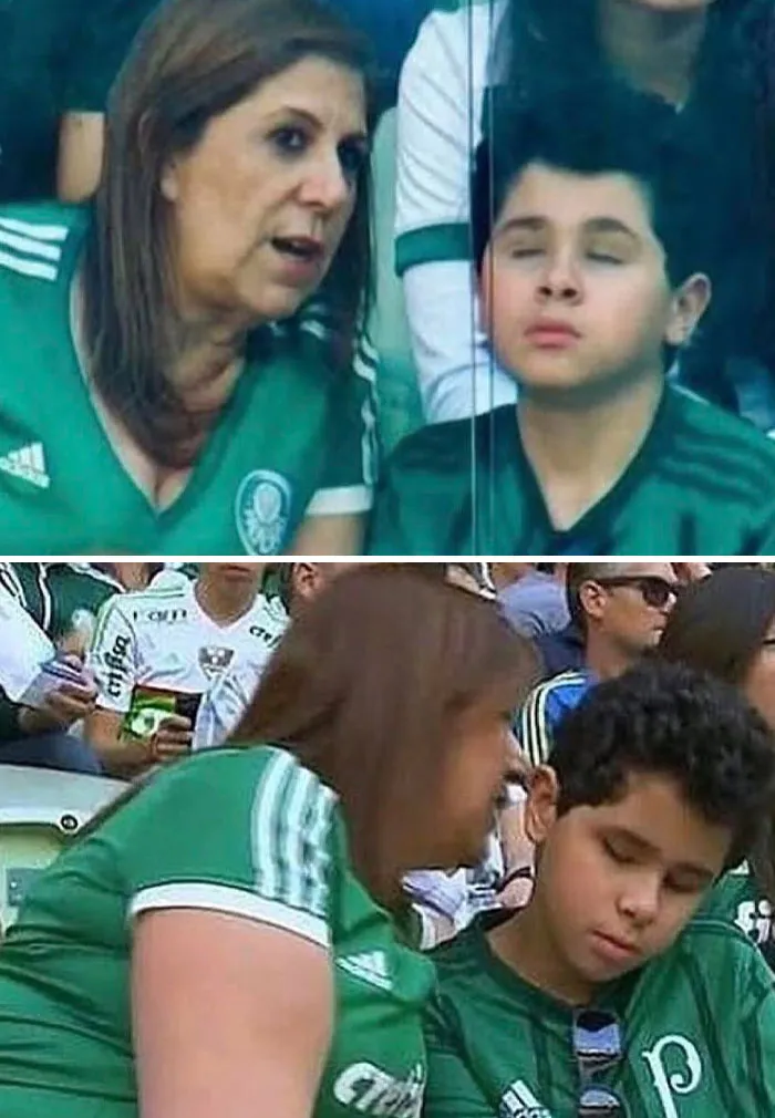 Este es Nickolas. Tiene 11 años y es ciego. Para que pueda seguir a su equipo favorito, el Palmeiras, su madre lo lleva al estadio y le comenta todo lo que sucede en los partidos.