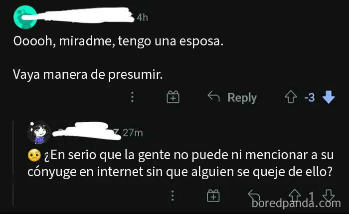 En una publicación que decía "mi esposa ha hecho donuts"
