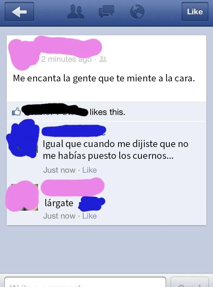 Zasca de su ex