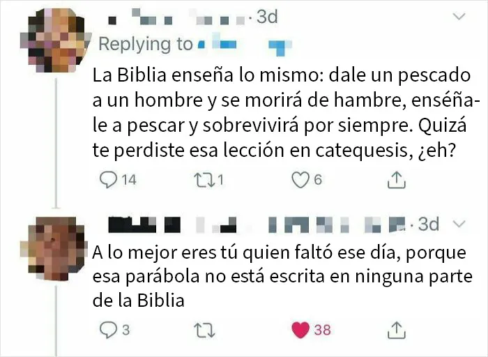 Intentando avergonzar a alguien por no leer la biblia