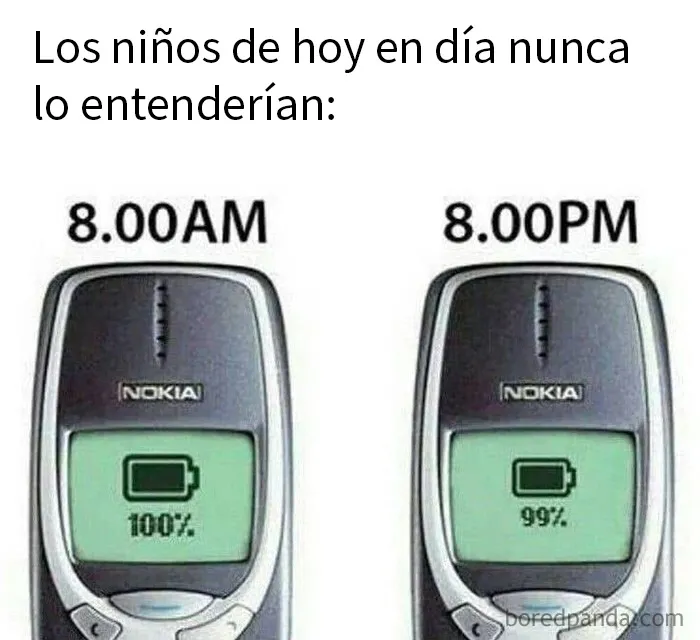 Cuando la batería duraba más de 5 minutos