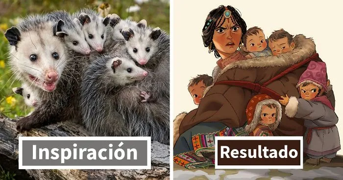 Esta ilustradora reinventó animales y lugares como personajes humanos en 22 divertidas obras de arte