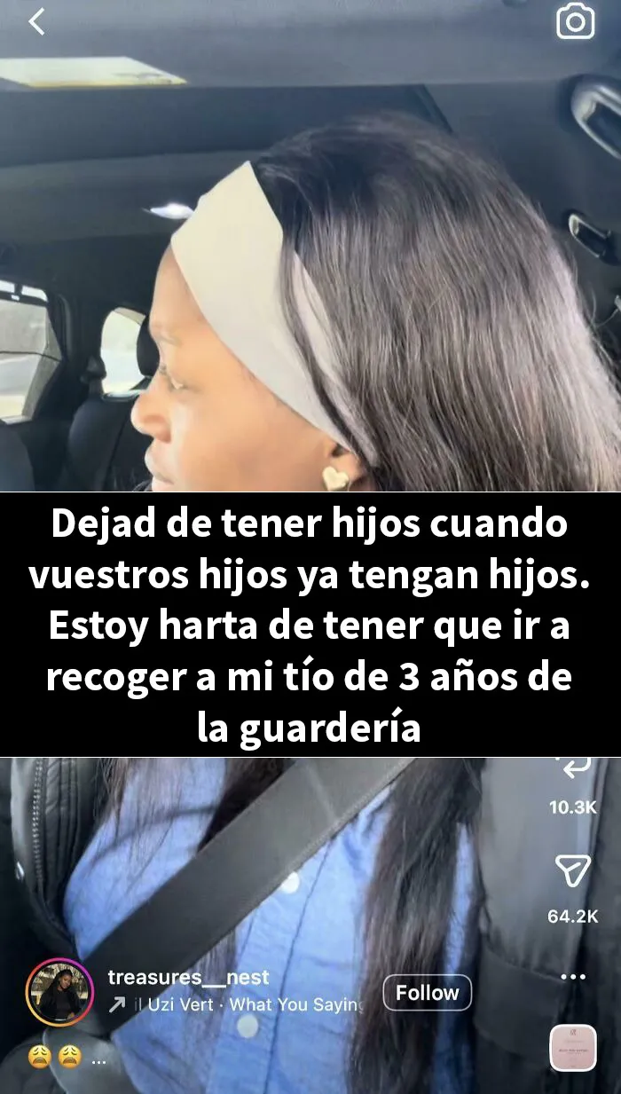 Recogiendo a su tío de 3 años de la guardería