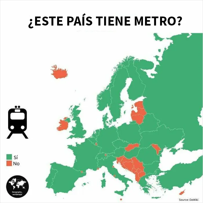 Países europeos con red de metro