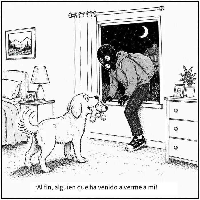Imaginé los pensamientos que pasan por la mente de un perro y los convertí en 15 cómics