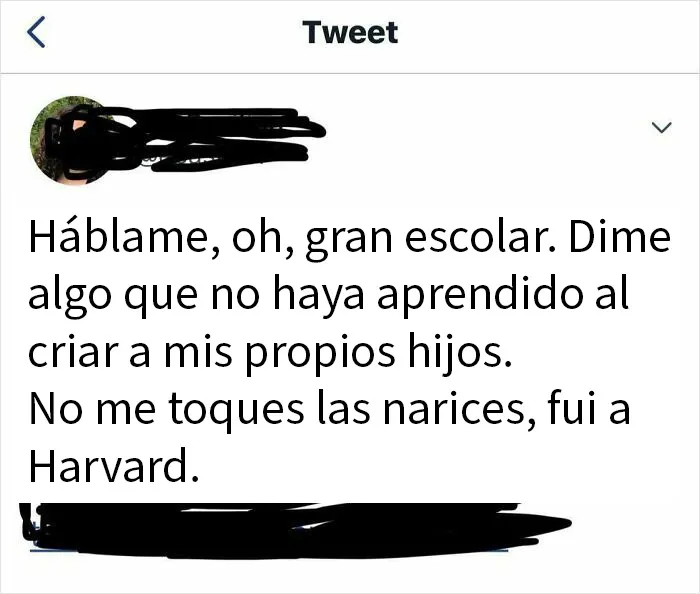 Casi todos sus tuits mencionan Harvard