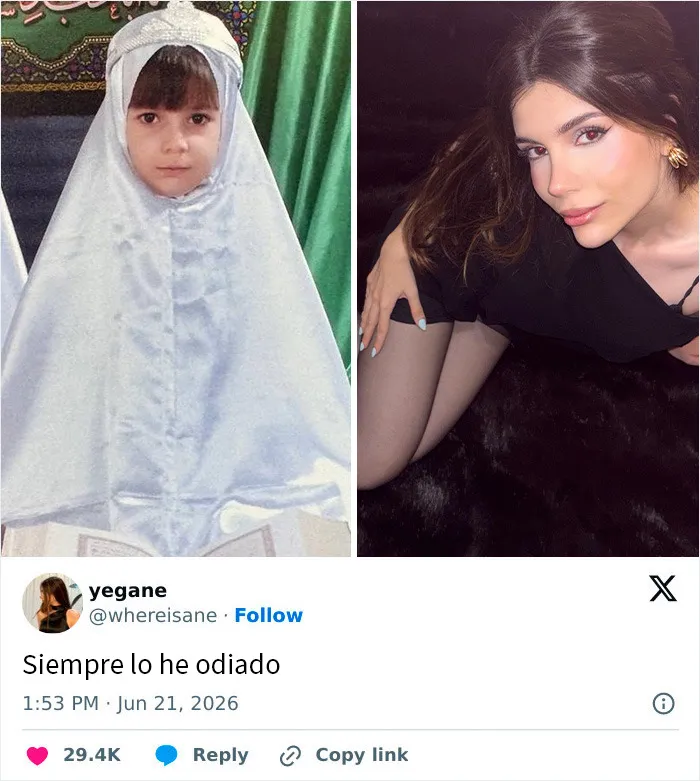 15 Mujeres muestran cómo eran antes y después de dejar de usar hijab