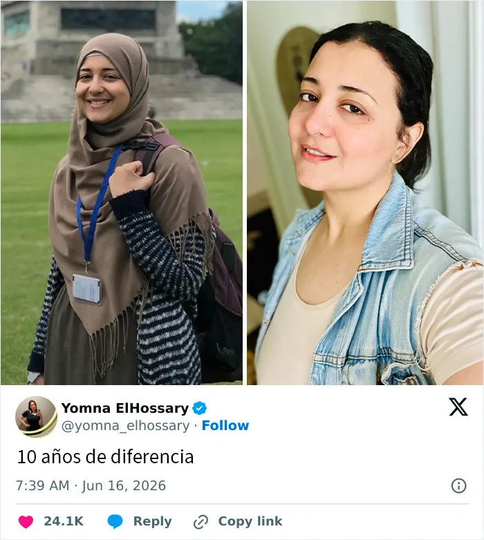 15 Mujeres muestran cómo eran antes y después de dejar de usar hijab