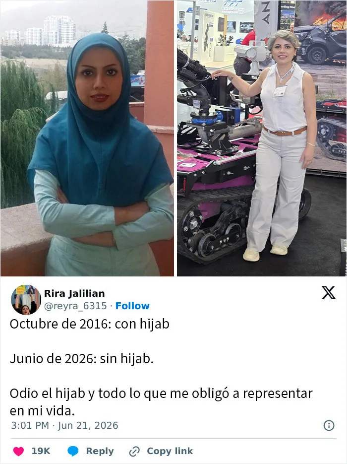 15 Mujeres muestran cómo eran antes y después de dejar de usar hijab