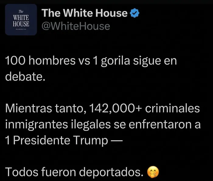 De la cuenta oficial de la Casa Blanca