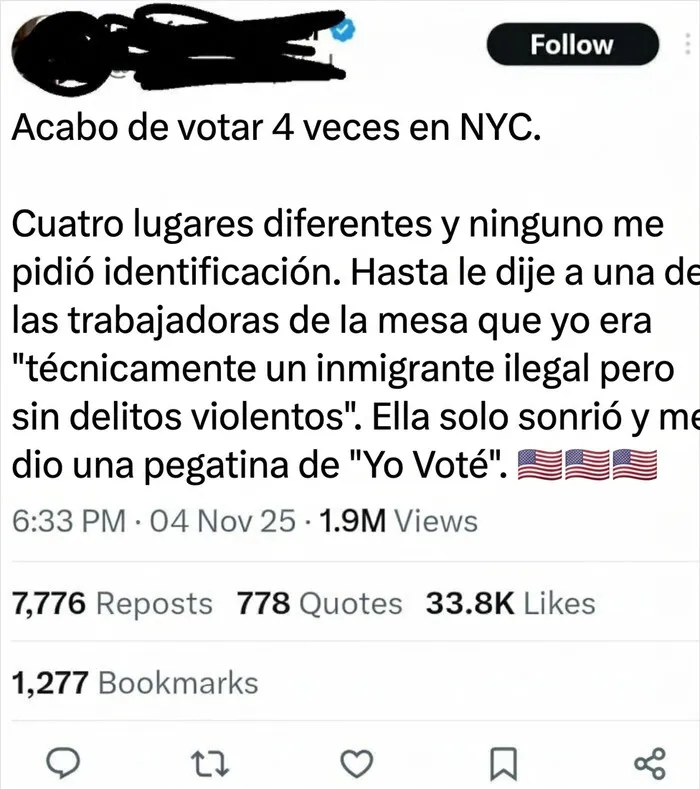 He votado 4 veces