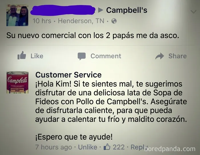 Anuncio de sopa que molesta a una Karen