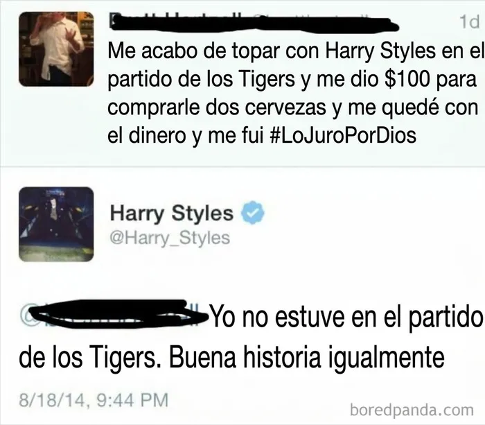 Claro, los famosos dan dinero a cualquiera