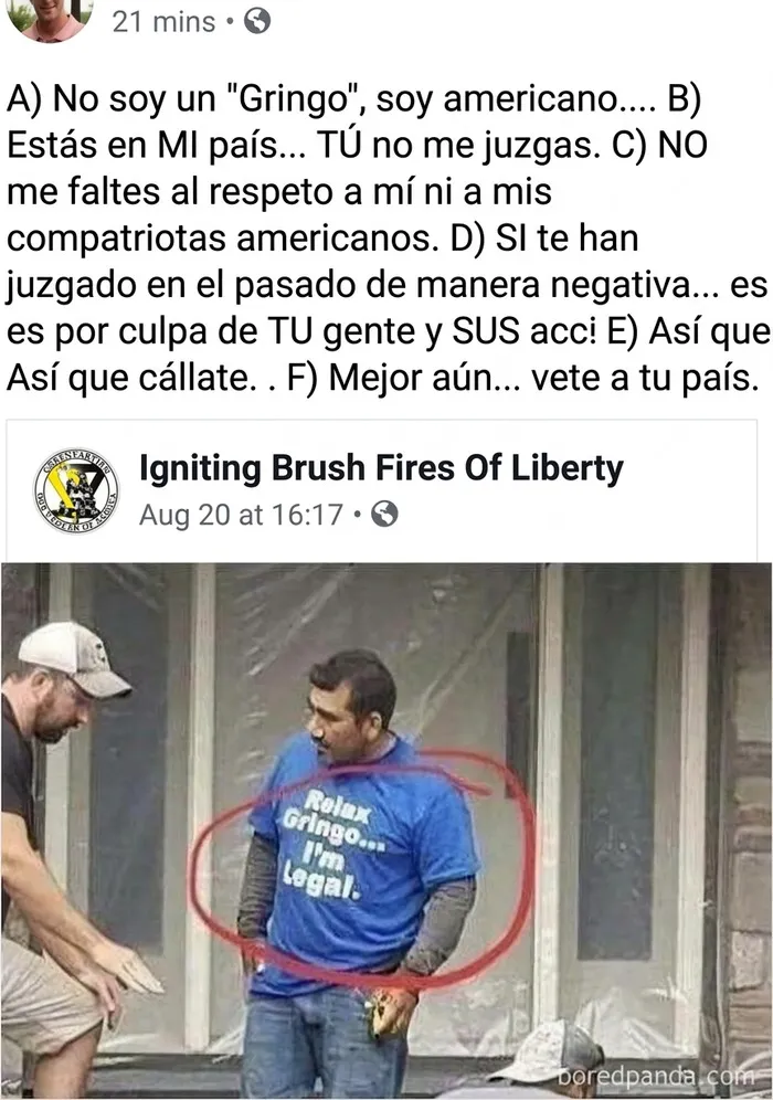 Gringo enfadado