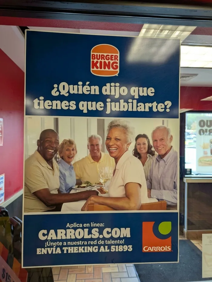 Claro, mejor currar en el burger king que jubilarse